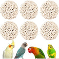 Bird Toys Sola Balls 2.36'' - 6PCS, Bird Foraging Toy, Soft Sola Atta Ball, Parrot Chew Shred Toy for Sharpening Claws and Beaks for Cockatiel, Parakeets, Conure, Love Birds, Budgie and Small Birds - color: 6 PK