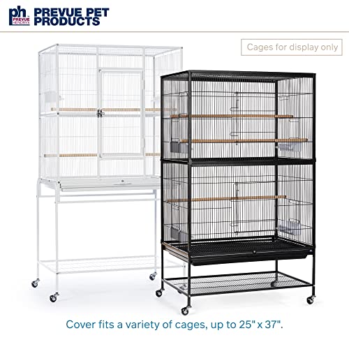 Prevue Pet Products Extra Large Bird Cage Cover - Good Night Cage Cover, Bird Accessories, Blocks Light, Breathable Nylon Fabric, Fits a Variety of Cage Sizes - Black, Size Large - size: 37.0"L x 25.0"W x 48.0"H