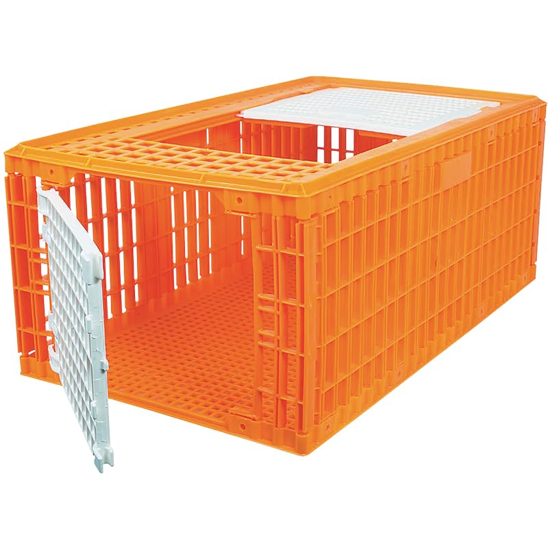 Premier 1 Turkey Transport Crate – 38" L x 23" W x 16.5" H, 3-4 Turkeys | Heavy-duty plastic, stackable. Secure doors. For large poultry, turkeys & geese.