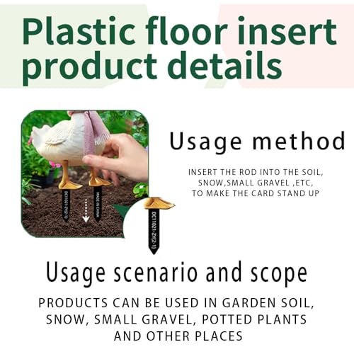 OULIGET Creative Duck Garden Decorative Stakes,Interesting Duck Garden Pile Decoration,Courtyard Decoratively Plastic Outdoor Animals,2 Pieces.