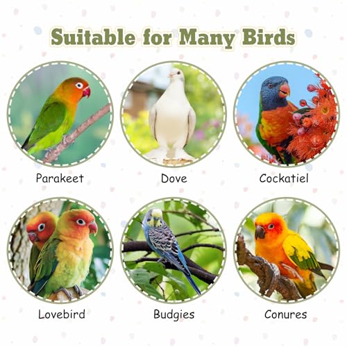 kathson Bird Nesting Box Wooden Parakeet Nesting Box Parrots Breeding Mating House Wood Bird Aviary Budgie Cage Accessories for Cockatiel Finch Lovebirds Conure