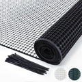 Black Plastic Garden Fence, Hardware Mesh, 24'' x 15' | Reusable HDPE Fence for Landscape, Tree Guards, Balcony, Deck & Stair Railings, Poultry, Animal & Pet Barrier, Cut to Size - color: Black, size: 24'' x 15'