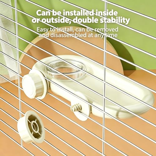 Bird Feeding Platform,bird feeder for cage,Parrot Rest Station with Food Bowl, Parrot Cage Perch,bird perches for Cages,Platform with Feeding Bowl for Parakeets and Small Birds cage Accessories(White)