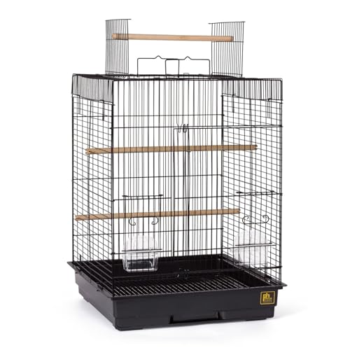 Prevue Pet Products Top Opening Bird Cage - Black | Stand Alone Indoor Birdcage for Parakeets, Cockatiels, Conures, Lovebirds, and Similar Sized Birds