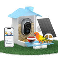 Smart Bird Feeder with Camera Solar Powered, Birdfeeder Cam for Outside, AI Species Identify, 2K Live View, Instant Arrival Alerts, Bird Lover Gifts, Sky Blue