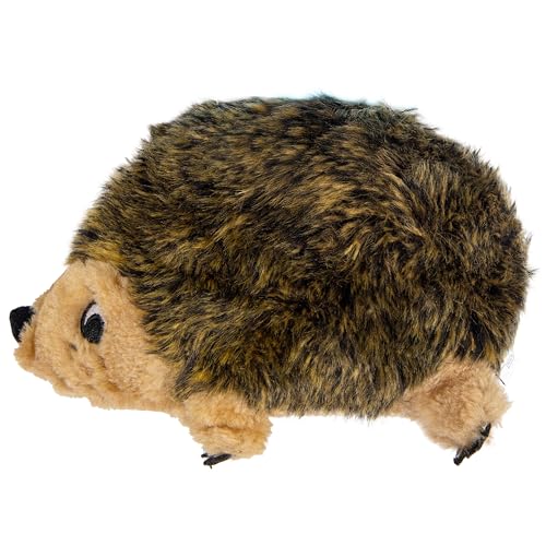 Outward Hound Hedgehogz Plush Dog Toy, Squeaks & Grunts, Medium, 9" x 6.5" | Soft Realistic Faux Fur, Round for Rolling & Chasing, Cuddle & Carry, Interactive Fetch, Light Chewers, Dogs & Puppies - size: Medium (Pack of 1)