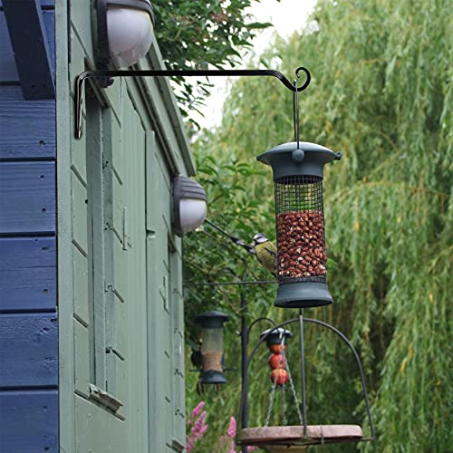 Gtongoko 15" Heavy Duty Outdoor Plant Hanger Wall Bracket, 2 Pack | 57lb Capacity,Rust-Resistant Finish,Easy Installation,Fit Hanging Baskets,Ideal for Bird Feeders & Lanterns - size: 15 Inch, style: L-shape