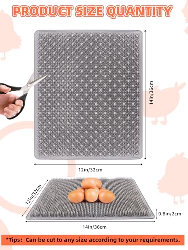 Kalolary 6 Pcs 12"x 14"Silicone Chicken Nesting Pads for Chicken Coop | Nesting Box Liners Reusable Chicken Egg Laying Mats Chicken Bedding for Coop Accessories for Hens Laying Eggs, Easy to Clean