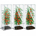 Garden Bird Netting, 3 Pack Tomato Cage Netting with Zipper, 18" x 60" | Fine Mesh Plant Protector, Zipper Access Design, Bird & Squirrel Barrier, Garden Plant Netting
