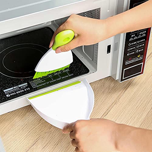 Dust pan Broom Brush Dustpan - Small Broom and Dustpan Set, Mini Broom and Dustpan, Small Dustpans and Brush Set for Home Cleaning, Sofa,Desk,Guinea Pig Cage,Cat Litter, etc. (Green - color: Green, size: 1 Set
