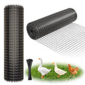 Heavy Duty Plastic Fence Roll 55" x 50' - 0.8x0.8 Inch Chicken Wire Mesh, Reusable Fencing for Garden, Rabbit/Poultry Protection, Balcony & Plant Defense (Black) - size: 55" x 50'