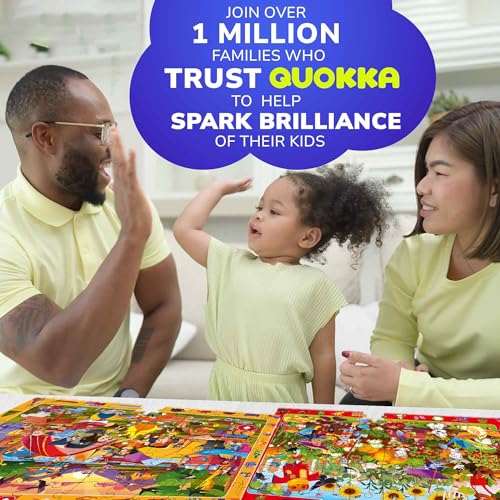 Puzzles for Kids Ages 6-8 - 4 x 60 Piece Jigsaw Kids Puzzles Ages 4-6 | Search & Find Kids Puzzles Ages 5-8 - Animals and Bugs - Educational Learning Gift for Toddlers 3 Year Olds - color: Birds & Bugs