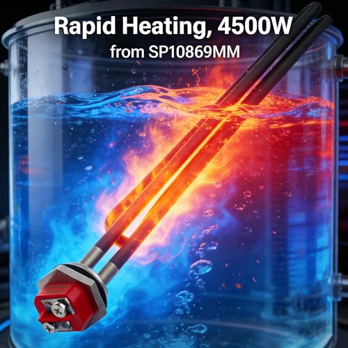 SP10869MM Water Heater Heating Element for Rheem Water Heaters | Electric Water Heater Element,Screw-In 240 Volt 4500 Watt Cartridge