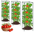 3Pack Tomato Cages for Garden,Square Tomato Plant Cage Support Heavy Duty Pole 57*15.4*15.4 Inches,Steel Plant Tower Stakes,Cherry Tomato Trellis Cucumber for Climbing Vegetables Flowers Fruits-Green - color: Tomato Cages-Green