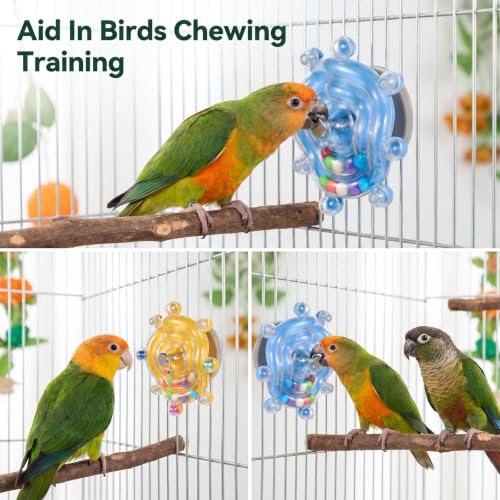 Bird Toys for Parakeets Fun Parakeet Toys | 2 Pcs Bird Interactive Educational Toy Conure Toy Birds Cage Accessories for Cockatiel Lovebird Quaker Parrot Conures