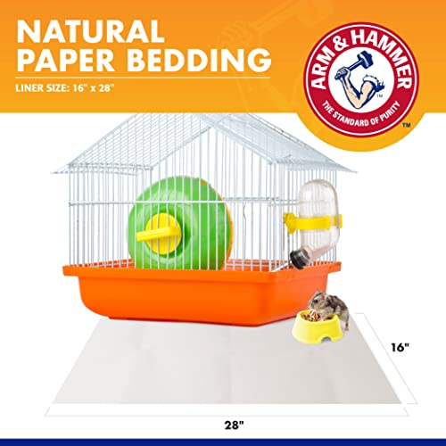 Arm & Hammer for Pets Hammer Super Absorbent Cage Liners for Guinea Pigs Hamsters Rabbits Small Animals, Odor Control Cage Tray Liners, Trim to Fit, 7 Count, 48 Pack - size: 16" x 28" (Pack of 48)