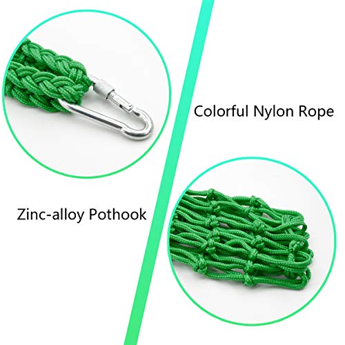 Chicken Vegetable String Bag Poultry Fruit Holder Chicken Cabbage Feeder Treat Feeding Tool with Hook for Hens Chicken Coop Toy for Hen Goose Duck - color: Green Orange