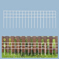 32x10-inch No Dig Animal Barrier Fence, 10 Pack White Dig Protective Fence with 1.5 inch Spike spacing, Dog/Rabbit/Groundhog Underground Defence, for Outdoor Garden Patio - size: 32x10-10P- white