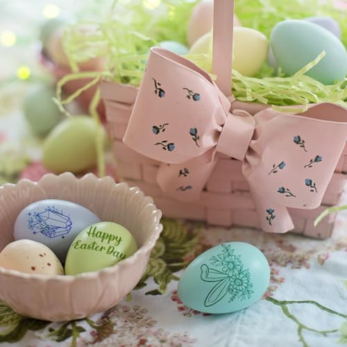 Easter Egg Clear Stamp Reusable Dream Catcher Stamp Leaves Wreath Silicone Stamps Boho Easter Words Rubber Stamps for Easter Card Making Journaling Scrapbooking DIY Cards Album - color: Bohemian Easter