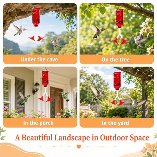 3Pcs Hummingbird Feeder Parts Drip Resistant Hummingbird Feeder Replacement Parts Flowers Hummingbirds Feeders Tubes and Stoppers Double Head Feeding Ports for Outdoor Bird Food Tool Wine Bottle Plug