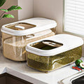 Rice Storage Container, Airtight Food Storage Containers 11-22 Lbs, Rice Dispenser with Measuring Cup and Small Bin for Flour Cereal Pasta Grain, Pet Bird Food Container (Small-11LBS)