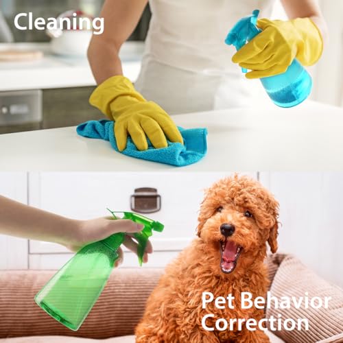 Bealee Spray Bottles 3-Pack, 16 Oz, Mist & Stream Plastic Water Sprayer | Professional Empty Sprayer for Hair, Essential Oils, Plants, Cleaning Solutions, Cat Dog Correction Behavior, Leak-Proof