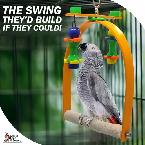 Sweet Feet and Beak Whirly Bird Swing, Medium Indoor Pedicure Perch - size: Medium