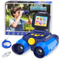 Kids Binoculars with Night Vision Camera, 10X Zoom Digital Adventures Telescope with 2.4" IPS Screen, Nature Explorer STEM Toys for Bird Watching Camping, Gifts for Boys Girls Age 4-12 - Azure - color: Azure