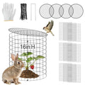 16''H x 11''Dia Plant Protectors from Animals - Full-Protection Anti-Rust Plant Cages with Covers for Outdoor Plants, Wire Garden Cloches for Plants Strawberry Keeping Chicken Rabbits Out, 4 Sets