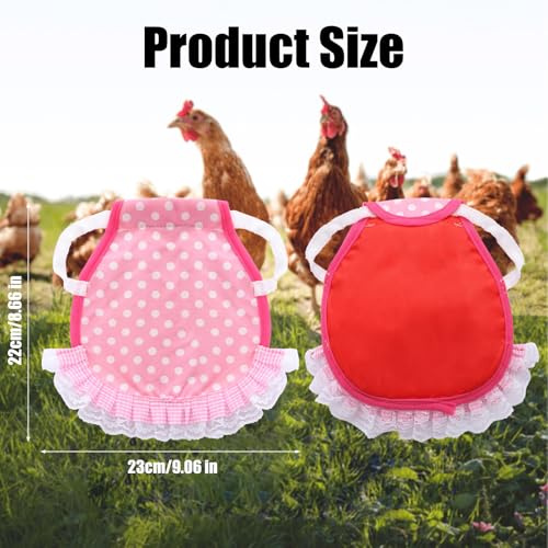 6Pcs Chicken Saddle Apron Lace Poultry Apron for Small Chickens | Breathable canvas fabric,adjustable elastic straps,full feather protection,fit small medium hens,smooth scratch-proof edges - color: Sweet Fruit & Plaid Series