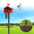Heavy Duty Bird House Pole 75 inch Adjustable, Outdoor Birdhouse Stand with 5-Pronged Stakes, Universal Mount for Smart Bird Feeder Compatible with Bird Buddy Birdfy Bluebird House (Without Feeder) - size: 75 Inches