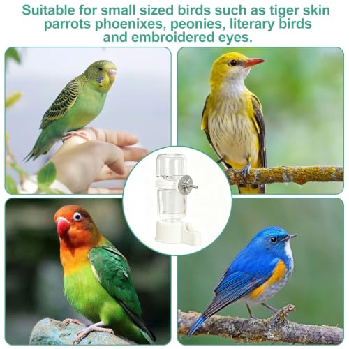 Bird Water Dispenser Plastic Bird Cage Hanging Drinking Device | 1 PCS Pet Bird Automatic Water Dispenser for Birds Love Birds Canary Easy to Install