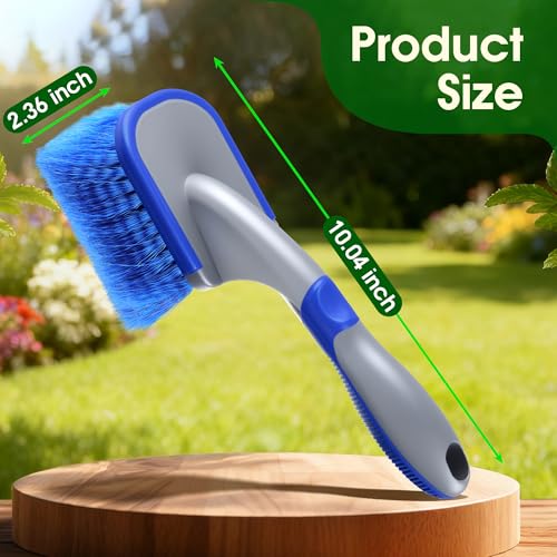 Bird Bath Cleaner, Hummingbird Feeder Cleaning Brushes, Non Scratch Scrub Brush with Large Ergonomic Handle and PVC Bristles for Bird Feeder, Bath Accessories, Fountain, Concrete Outdoor Cleaning