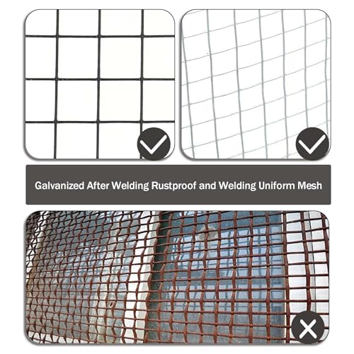 1 in Hardware Cloth, 24 in x 100 ft Chicken Wire Fence, Chicken Wire Mesh Roll for Rabbit Cages, Chicken Coop Fences and Poultry Enclosures(16 Gauge, Black) - color: Black, size: 1in 24in x 100ft