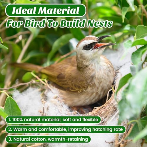 2 Set Hummingbird Nesting Material Hanging Cage Holder with Natural Cotton Raffia Gift for Bird Lover Hummingbird House Material for Wild Bird Outdoor Garden Home Resting Place(Black) - color: Black