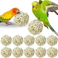 Tfwadmx 10 Pcs Willow Ball, Bird Foraging Toys Natural Bird Toys Chew Small Animal Chew Toy Activity for Parrot Macaw Hamster Guinea Pig Rat Parakeet Cockatiels Conure Finch Budgerigar Lovebird - size: 1.9 In