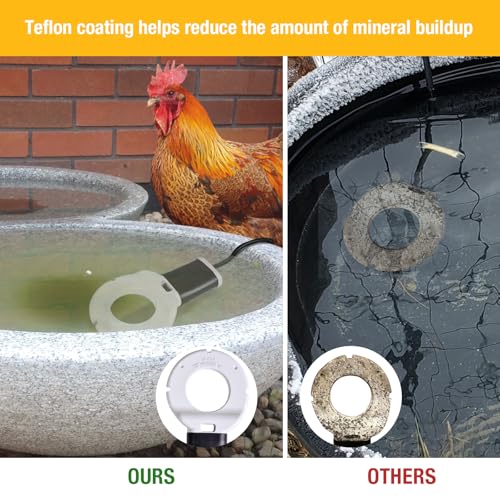 250W Chicken Water Heater,Submersible Bucket Heater Deicer for Poultry | Prevents frozen water in winter,Freeze-Proof Poultry Waterer,for Bird Bath,Chicken Waterer,Cat Waterer, Dog Waterer - size: 250Watt