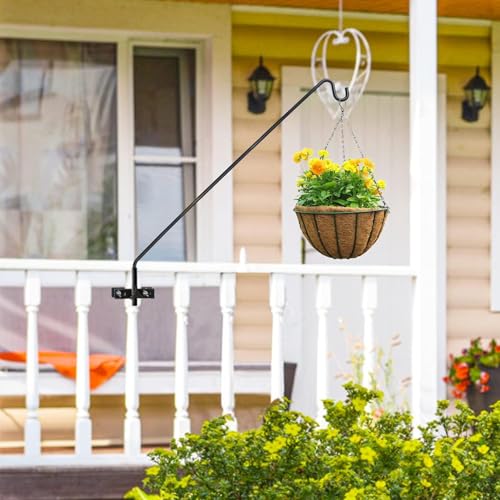 ERYTLLY Extended Rail Hook Fence Deck Heavy Duty Bird Feeder Hook 360 Degree Rotary and Length Adjustable Plant Bracket for Bird Feeders, Planters, Suet Baskets, Lanterns, Wind Chimes and More - size: Rail Hook - Adjustable Length - 1 Pack