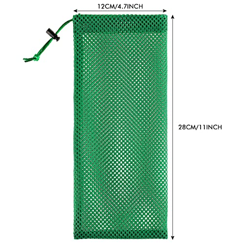 Weewooday 6 Pieces Finch Sock Feeder Thistle Seed 4.7 X 11 in,Dark Green | Thistle Seed Sock, Hanging Instant Seed Bag, Bird Feeders, for Outdoors Garden Yard Patio, Wild Bird, Nyjer Attracts Songbird - color: Dark Green