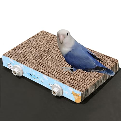 12.4in Large Paper Bird Toys, Bird Platform, Parrot Toy, Help Birds Clean Beak, Release Stress, Reduce Boredom - Suitable for Macaws, Small Parakeets, and Other Small to Medium-Sized Pet Birds - size: B