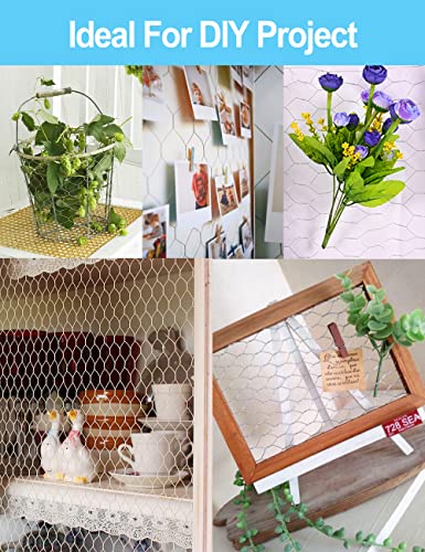 TOYPOPOR Chicken Wire 16'' x 600''(40cm x 15m), Outdoor Anti-Rust Hexagonal Galvanized Chicken Wire Mesh Fencing to Protect Gardening Plants Vegetables Flowers Fruits From Dogs Rabbits Squirrels, 49ft - size: 16 in x 49 ft (100 Ties)