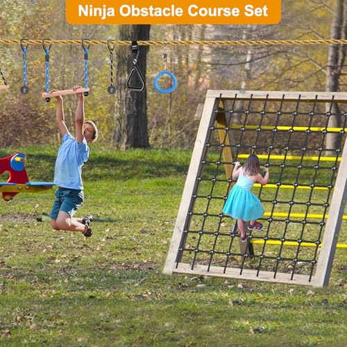 Climbing Cargo Net for Kids & Adults 80" x 139" Nylon Climbing Rope Net No Knots Safety Climbing Ladder Net for Swing Set, Treehouse Bridge, Ninja Obstacle Course, Playground, Backyard Playset Black - color: Black - 80" X 139"