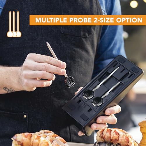 ProTemp Plus Next-Gen Wireless Meat Thermometer Digital | Unlimited Range Bluetooth & WiFi Enabled Smart Cooking Grilling Smoker BBQ Oven Kitchen Rotisserie (Stand + 1 Probe)