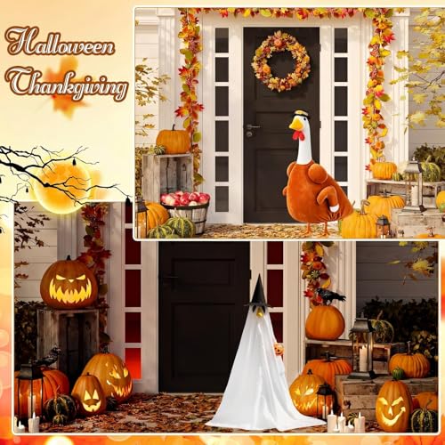 8 Set Funny Style Porch Goose Outfit 23inch, Seasonal Bundle | For Lawn Yard Decor, Seasonal Themes Include Fall Halloween Thanksgiving Christmas Valentines Easter Summer, Dress Hat Set - size: 23Inch, style: Funny Style