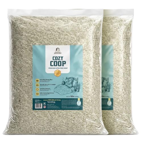 2 Pack 10 Pound Bag Hemp Cozy Coop Siftable Chicken Bedding - size: 2 Pack