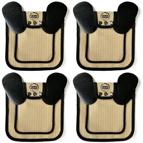DOWN UNDER OUTDOORS 4 Pack Medium-Large Hen Chicken Saddles (Sand Mesh) | Adjustable Straps, Chicken Apron, Poultry Saver, Pet Supplies, Including Shoulder Cover, Heavy Duty Shade Cloth Mesh - color: Sand Mesh