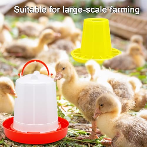 Funnymoom 12 Pack 1.5L Poultry Feeder Chick Waterer Kit Feeding and Drinker Bulk for Small Baby Chicken Duckling Goose Pigeons Quail Coop Accessories(Combination) - style: Combination