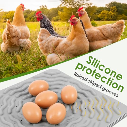 4 Pcs Chicken Nesting Pads, 12 inch Washable & Reusable Nesting Box Mat, Chicken Nest Mats, Soft Silicone Chickens Bedding Pad Laying Egg Mat for Hens Laying Egg