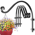 4 Pack Heavy Duty Plant Hanger Bracket 16Inch Hanging Brackets for Outdoor | 80lbs Holding Capacity Outdoor Hanging Brackets Metal Plant Wall Hooks Black Hanging Plant Hanger for Flower Wind Bird Feeder - size: 16Inch-4Pcs