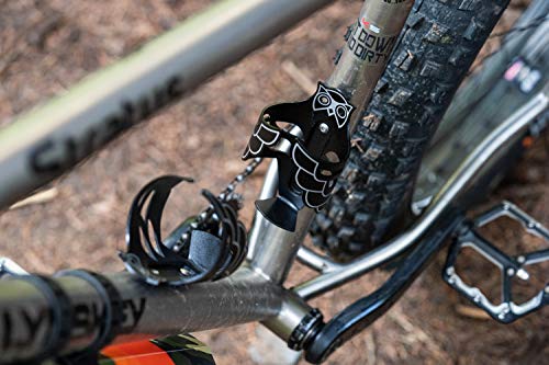 Portland Design Works Water Bottle Cage - Lightweight Water Bottle Holder for Bikes, Owl Cage, Black/Silver - style: Owl Cage- Black/Silver